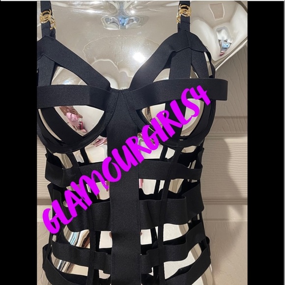 Victoria's Secret Other - Victoria’s Secret Rare Black Bondage Corset NWT size Large